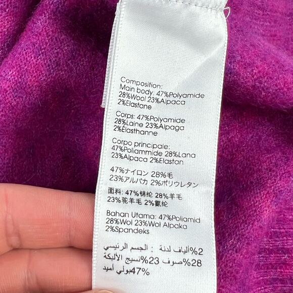 3.1 Phillip Lim Fuchsia Wool and Alpaca Crewneck Pullover Sweater Size XS - Picture 4 of 6